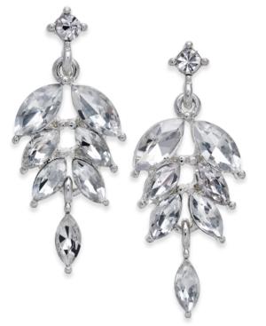 Inc International Concepts Silver-tone Crystal Drop Earrings, Created For Macy's
