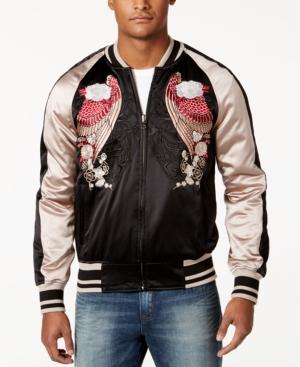 William Rast Men's Forge Embroidered Reversible Bomber Jacket