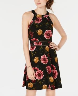 Bcx Juniors' Floral Fit & Flare Dress