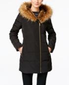 Cole Haan Asymmetrical Faux-fur Down Puffer Coat