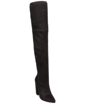 Steve Madden Women's Rocking Block-heel Over-the-knee Boots Women's Shoes