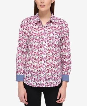 Tommy Hilfiger Cotton Printed Blouse, Created For Macy's