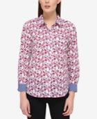 Tommy Hilfiger Cotton Printed Blouse, Created For Macy's
