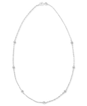 B. Brilliant Sterling Silver Necklace, 18 Cubic Zirconia Station Necklace (3/4 Ct. T.w.)