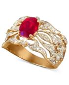 Gemma By Effy Ruby (1-1/2 Ct. T.w.) And Diamond (1/3 Ct. T.w.) Ring In 14k Gold