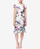 Betsey Johnson Floral-print Ruffle-hem Dress