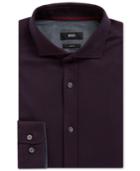 Boss Men's Slim-fit Textured Stretch Sport Shirt