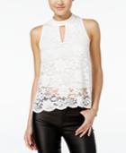 Material Girl Lace Split-back Tank Top, Only At Macy's