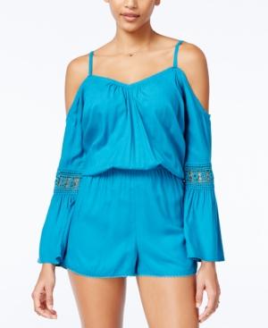 Roxy Juniors' Island Joy Cold-shoulder Romper