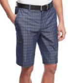 Greg Norman For Tasso Elba Big And Tall 5 Iron Plaid Performance Golf Shorts
