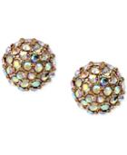 Betsey Johnson Gold-tone Crystal Fireball Stud Earrings