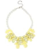 M. Haskell Silver-tone Yellow Faceted Stone Frontal Necklace