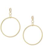 Vince Camuto Gold-tone Hoop Drop Earrings