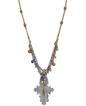 T.r.u. Two-tone Egyptian Coptic Cross Pendant Necklace