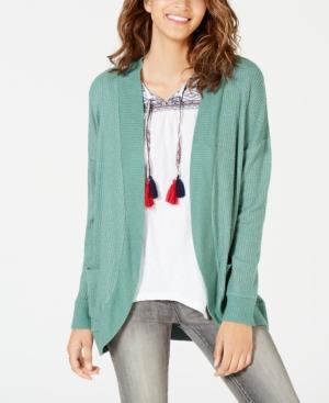 Hippie Rose Juniors' Waffled Cocoon Cardigan