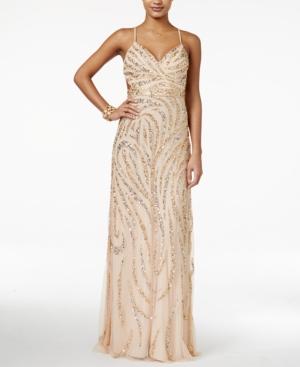 Jump Juniors' Open-back Beaded Gown