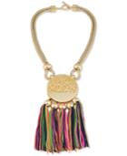 Trina Turk Gold-tone Multi-tassel Pendant Necklace