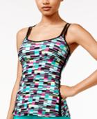 Go By Gossip Warrior Dance Printed Tankini Top Women's Swimsuit