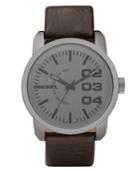 Diesel Watch, Brown Leather Strap 46mm Dz1467