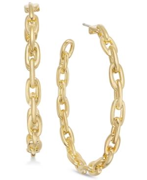 Kate Spade New York Gold-tone Large Link Hoop Earrings