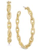 Kate Spade New York Gold-tone Large Link Hoop Earrings