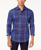 Tasso Elba Men's Geometric Plaid Shirt, Created For Macy's