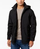Weatherproof Men's Detachable-hood Full-zip Stand-collar Jacket