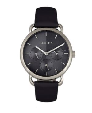 Bertha Quartz Gwen Collection Black Leather Watch 36mm