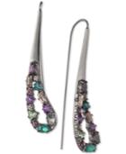 Carolee Hematite-tone Crystal Drop Earrings