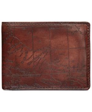 Patricia Nash Men's Leather Map Billfold Wallet