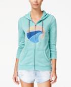Roxy Juniors' Tropical Bazaar Graphic Zipper-front Hoodie