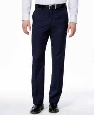 Alfani Red Men's Traveler Navy Solid Slim-fit Pants, Only At Macy's