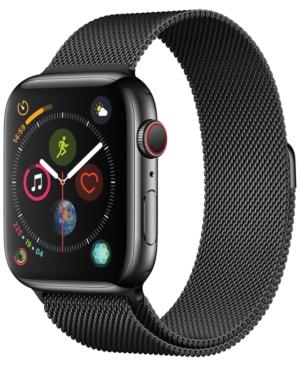 Apple Watch Series 4 Gps + Cellular, 44mm Space Black Stainless Steel Case With Space Black Milanese Loop