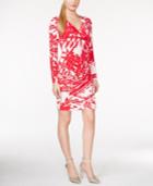 Calvin Klein Printed Surplice Sheath Dress