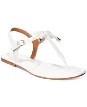 Nautica Women's Bahia T-strap Bow Sandals Women's Shoes
