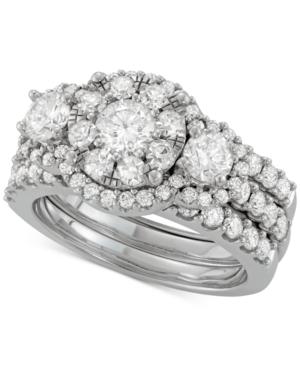 Diamond 3-pc. Halo Bridal Set (2-5/8 Ct. T.w.) In 14k White Gold