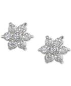 Giani Bernini Cubic Zirconia Flower Stud Earrings In Sterling Silver, Created For Macy's