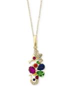 Seaside By Effy Multi-gemstone (5/8 Ct. T.w.) & Diamond Accent Pendant Necklace In 14k Gold