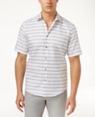 Alfani Men's Jagged Stripe Cotton Shirt, Only At Macy's
