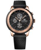 Tommy Hilfiger Men's Flynn Black Silicone Strap Watch 47mm 1791195