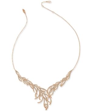 Danori Rose Gold-tone Crystal & Pave Statement Necklace, Created For Macy's