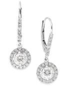 Diamond Dangle Drop Earrings In 14k White Gold (1 Ct. T.w.)