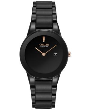 Citizen Women's Eco-drive Axiom Black Ion-plated Stainless Steel Bracelet Watch 30mm Ga1055-57f