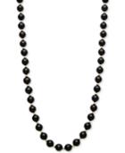 Faceted Onyx Bead Necklace (3mm) In 10k Gold