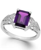 Amethyst (2 Ct. T.w.) And Diamond Accent Ring In 14k White Gold