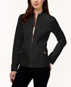 Charter Club Solid Front-zip Blazer, Only At Macy's