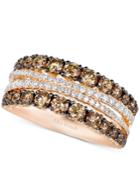 Le Vian Chocolatier Chocolate And White Diamond Ring (1-3/8 Ct. T.w.) In 14k Rose Gold