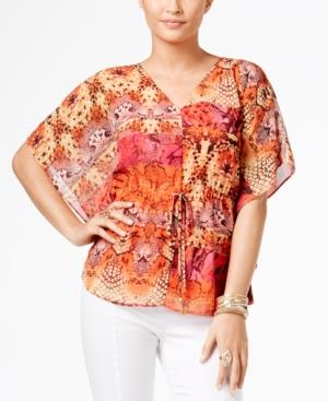 Thalia Sodi Printed Batwing Top, Only At Macy's