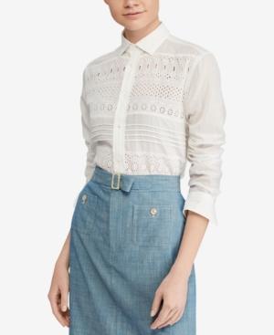 Polo Ralph Lauren Eyelet Cotton Poplin Shirt
