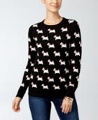 Charter Club Dog-print Sweater, Created For Macy's